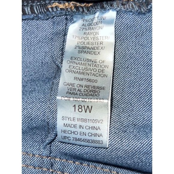 Plus Size Democracy Ab Solution Crop Jeans Size 18W 36x26 - Picture 4 of 5